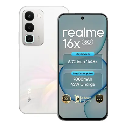 realme 16X 5G 4GB RAM 128GB ROM White