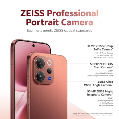 vivo V70 5G (8GB RAM, 256GB, Passion Red) - Image 2
