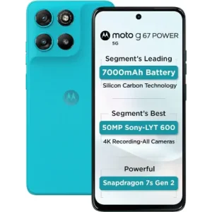 Motorola G67 Power (Pantone Blue Curacao, 8GB RAM, 128GB Storage)