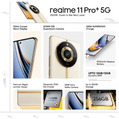 realme 11 Pro+ 5G (Sunrise Beige, 256 GB) (12 GB RAM) - Image 3