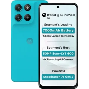 MOTOROLA g67 power 5G (Pantone BLUE CURACAO, 256 GB) (12 GB RAM)