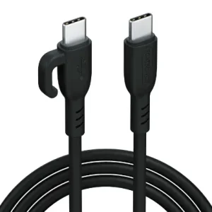 Portronics Konnect Core 3 - Type C TO Type C 60W Max Output | Inbuilt Cable Management Hook | PVC Material | 1M Length