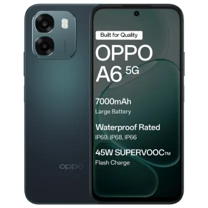 OPPO A6 5G 128 GB, 6 GB RAM, Sapphire Blue, Mobile Phone