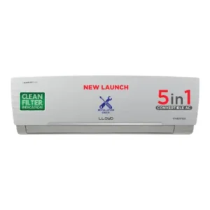 Lloyd 1.5 Ton 5 Star, Inverter Split AC ( Smart 4 Way Air Swing, Turbo Cool,  White, GLS18I5KWGGW)