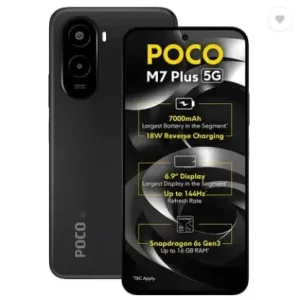 POCO M7 Plus 5G (Carbon Black, 128 GB) (8 GB RAM)