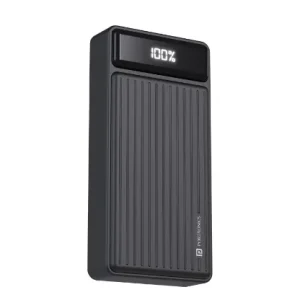 Portronics Luxcell B 20K Advanced 20000 mAh Power Bank with 22.5W Max Output, LED Battery Display, 22.5w Mach USB-A, 20w Type C PD Output, Type C Input, Wake Up Button, Black