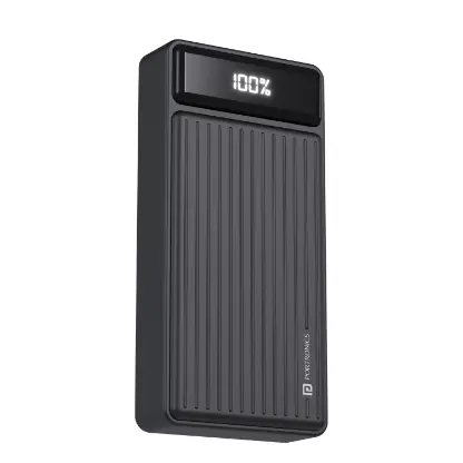 Portronics Luxcell B 20K Advanced 20000 mAh Power Bank with 22.5W Max Output, LED Battery Display, 22.5w Mach USB-A, 20w Type C PD Output, Type C Input, Wake Up Button, Black