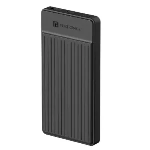Portronics Luxcell B12 10,000mAh 12W Power Bank, Ultra Slim Power Bank with USB-A Output Port & Type C Input Port | BIS Certified | Type C Cable Included | Made in India (Black)