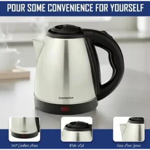 Crompton Nigella 1.5L 1350W Stainless Steel Electric Kettle