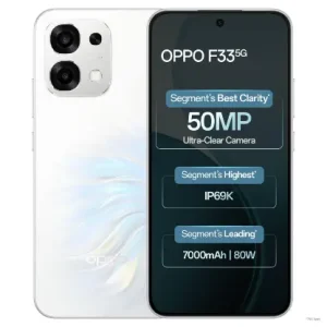 Oppo F33 5G Smartphone (6GB RAM, 128GB Storage, Pearl White)