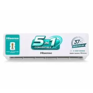 Hisense 1.5 Ton 5 star Inverter Split AC(Copper, 5-in-1 Convertible with Intelligent 4 modes, AS-18TR4R5E)