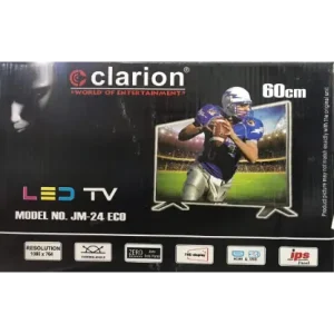 Clarion 60 cm (24 inches) HD Ready LED TV JM-24 Eco (Black) (2020 Model)