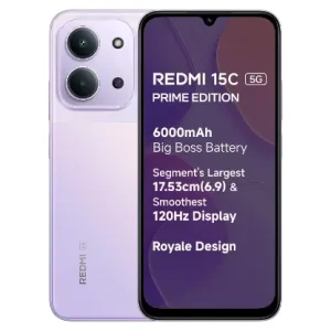 Redmi 15C 5G Prime Edition (Dusk Purple, 4GB + 128GB)