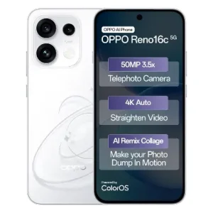 Oppo Reno16 5G (Starry White, 12GB, 256GB)