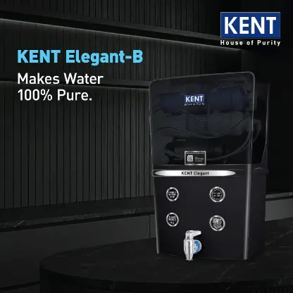 KENT Elegant-B RO Water Purifier | 1 Yr Warranty + 3 Yrs Free Service* | RO+UF+TDS Control+UV LED In-Tank | 8L | 20LP/Hr - Image 2