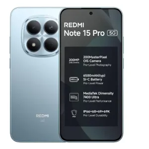 REDMI Note 15 Pro + 5G (Mirage Blue, 256 GB) (12 GB RAM)