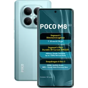 POCO M8 (Glacial Blue, 256 GB) (8 GB RAM)