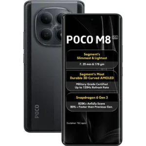 POCO M8 (Carbon Black, 256 GB) (8 GB RAM)